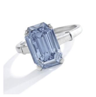 3.47 carat blue diamond ring
