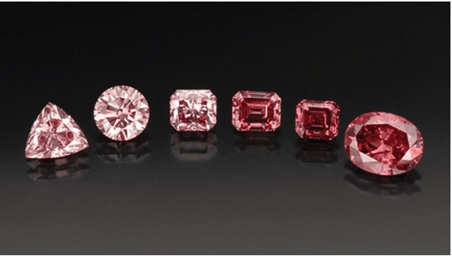 Pink and red Argyle diamonds