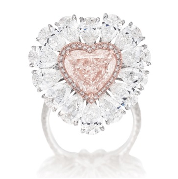 light pink diamond ring